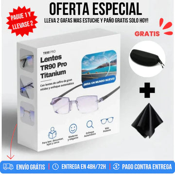 GAFAS TR90 COMPRE 1 y LLEVASE 2 GAFAS + ESTUCHES y PAÑO CORTESÍA 🎁